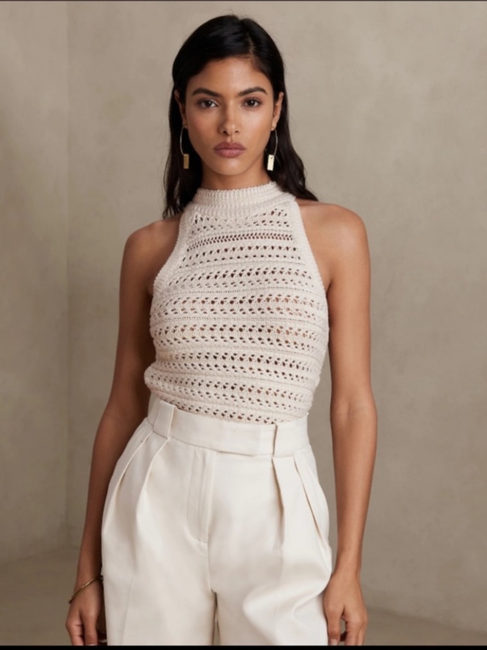 New with tags Banana Republic Organic Cotton Sweater in Cream